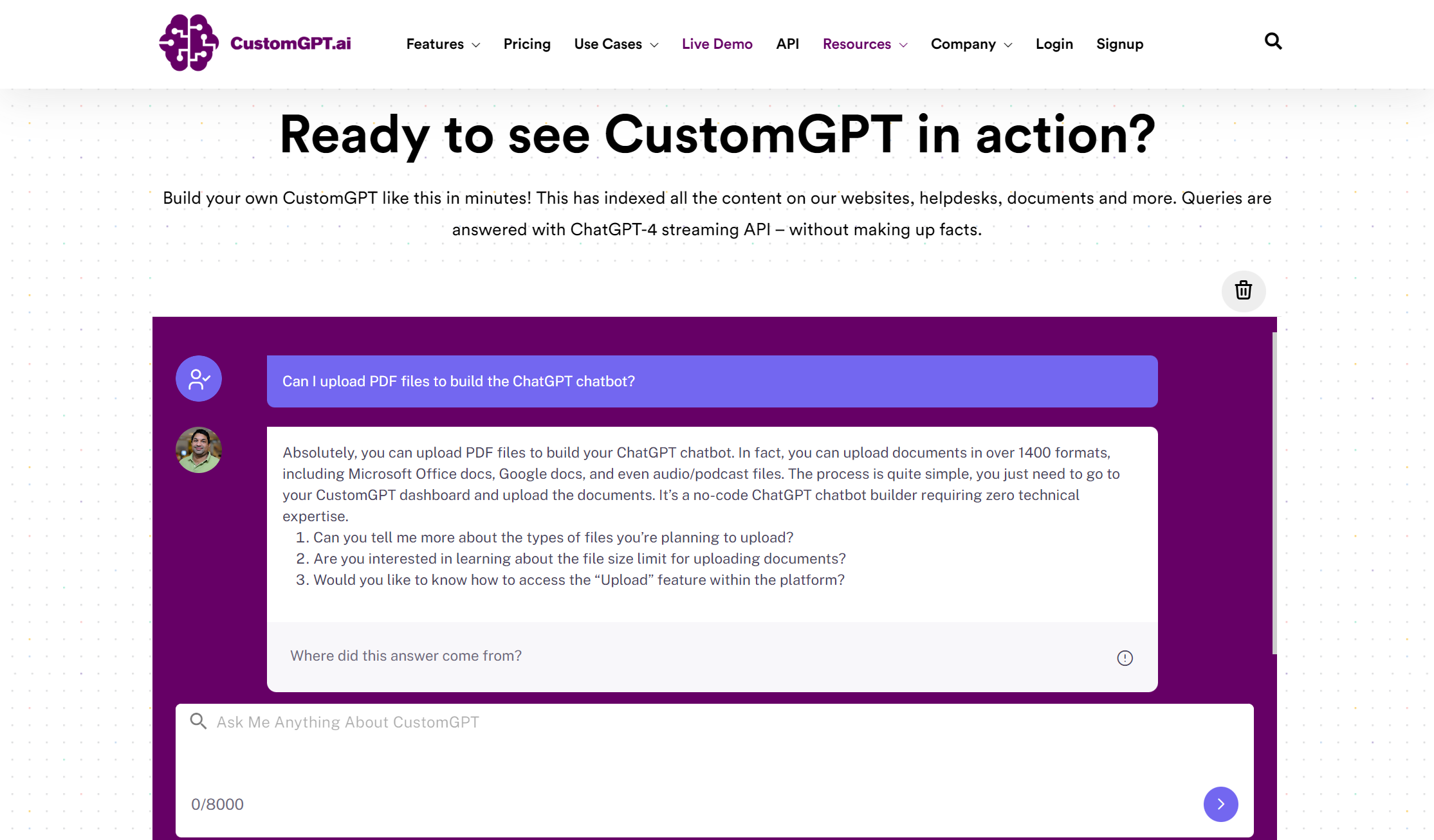 CustomGPT in Action
